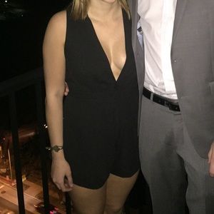 Lulu’s Deep V Black romper